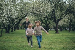 allergy children running outside