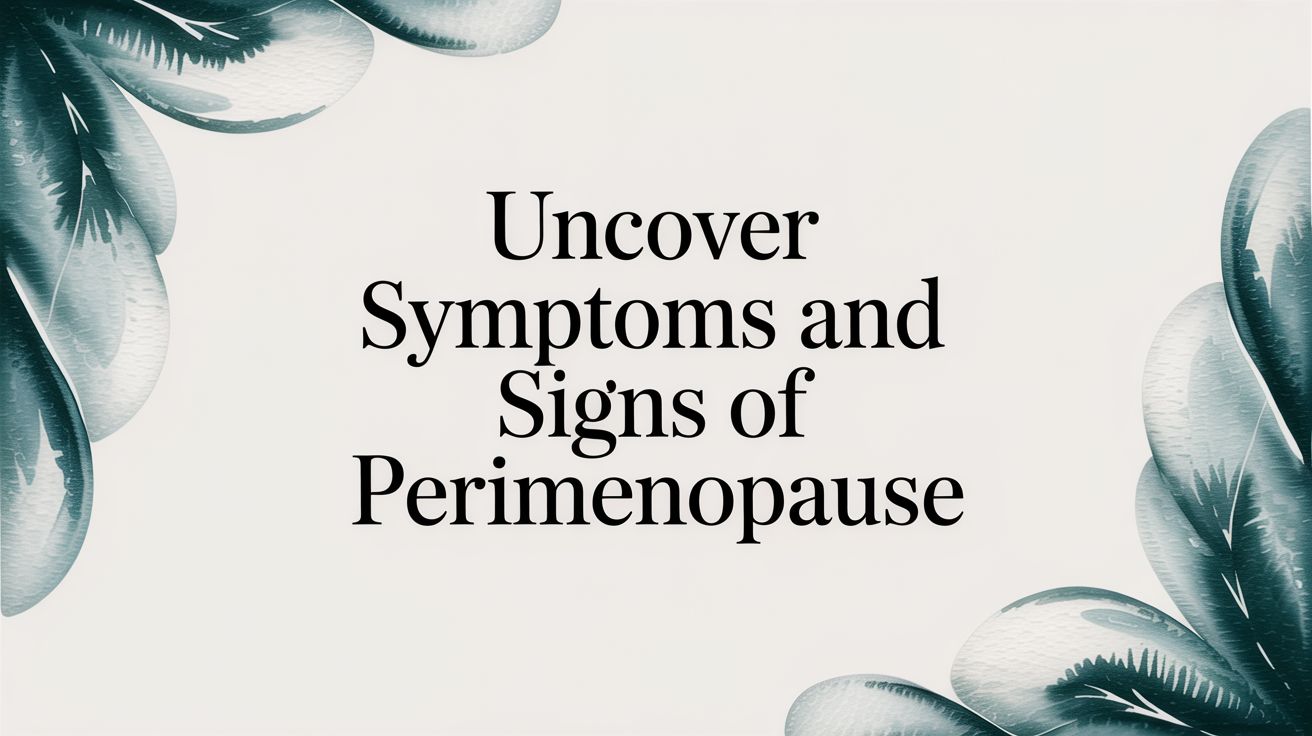 Uncover Symptoms and Signs of Perimenopause
